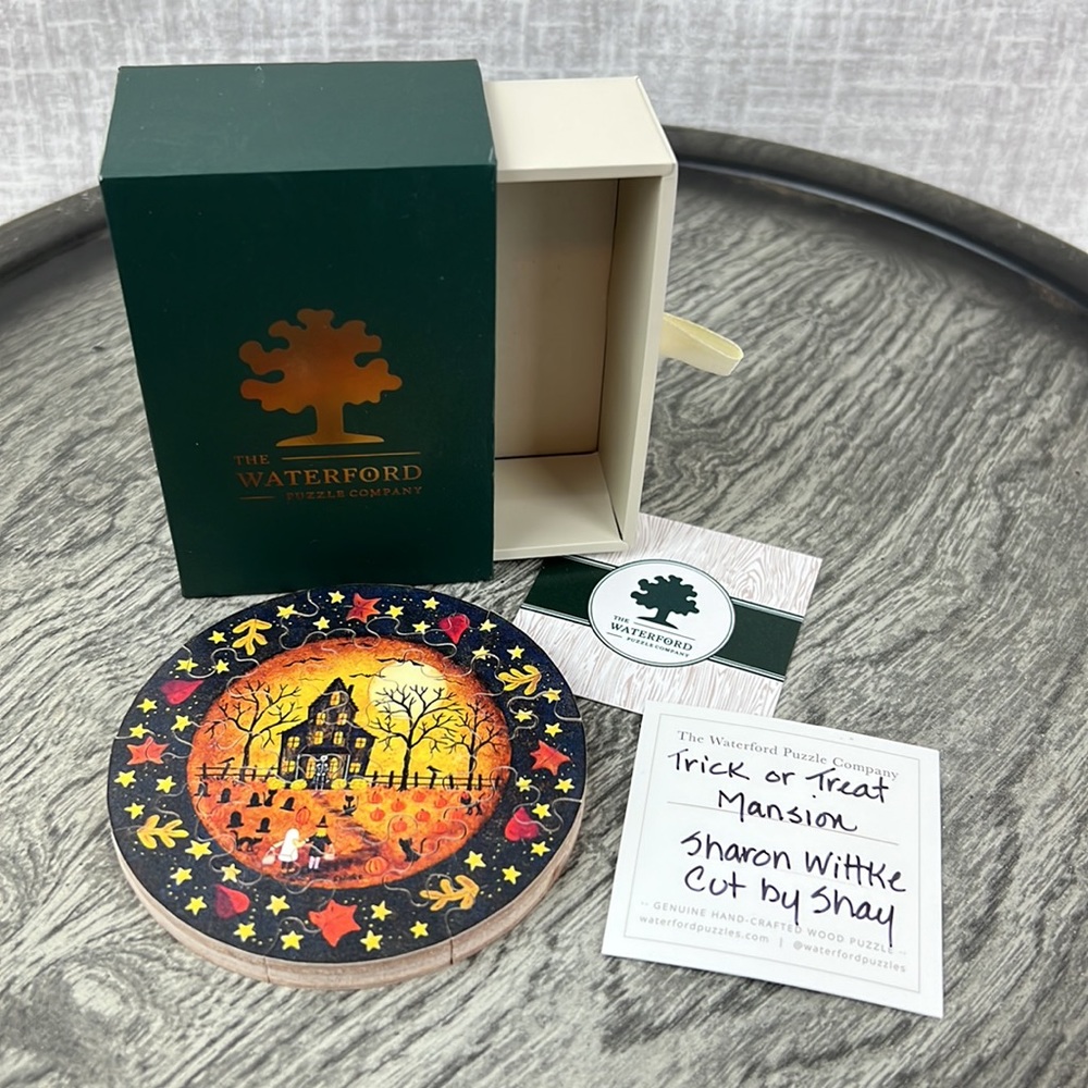 Trick or Treat Mansion Mini Hand-Cut Wood Puzzle by Waterford Puzzle Company